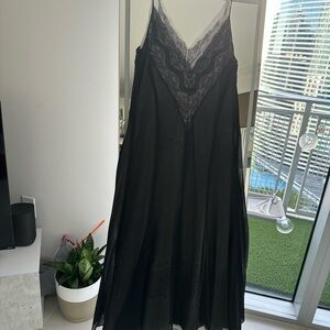 Elegant Black Lace Nightgown dress Zara
